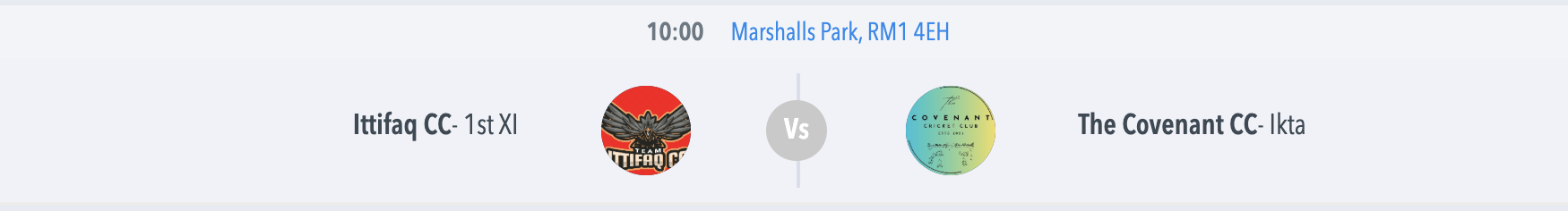 Ittifaq Cricket Club Vs The Covenant CC
